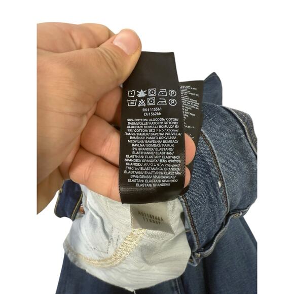 7 For All Mankind Dark Wash Dojo Flare Jeans Womens Size 29 - Picture 5 of 9